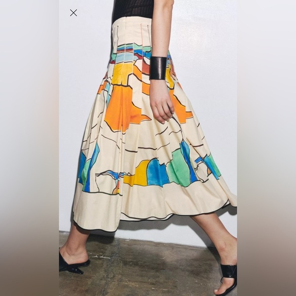 Zara printed midi skirt - Picture 5 of 7